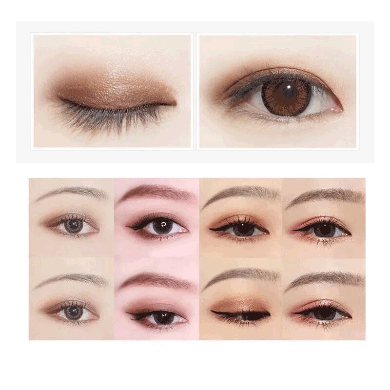 Set Brush Blending Eyeshadow Eyebrow Bahan Rambut Alami Untuk Makeup