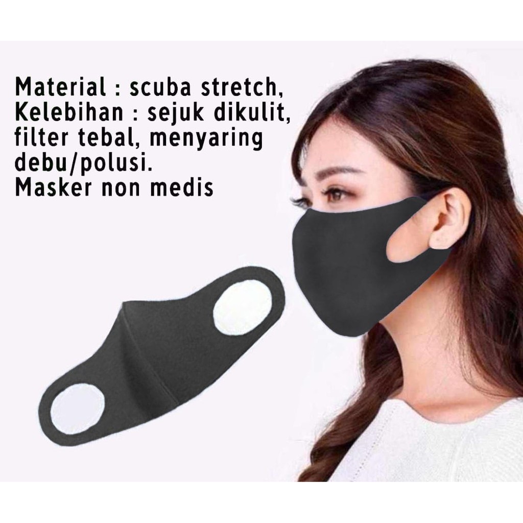 NunuLisaTan - Bayar Ditempat Masker Wajah Non Medis Anti Debu Tahan Air