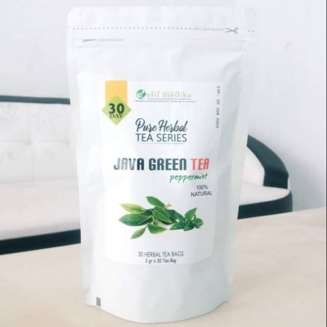 JAVA GREEN TEA PEPPERMINT TEH HIJAU JAWA + DAUN MINT ISI 30 TEA BAG Shopee Indonesia