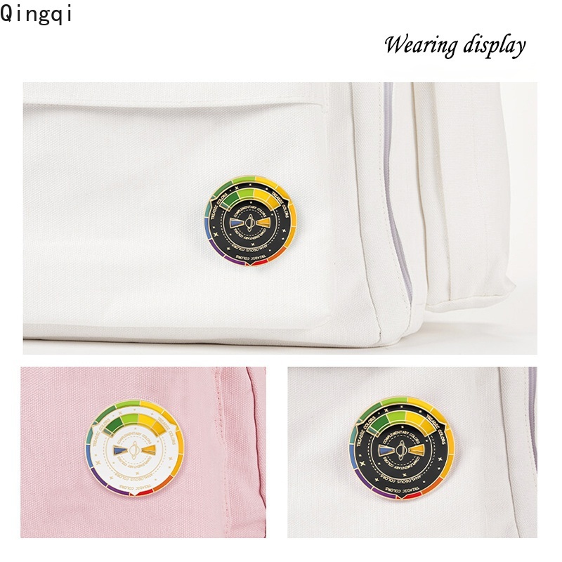 Kompas Warna Enamel Pin Topi Formal Nightcap Bros Tas Kerah Pin Lencana Kreatif Perhiasan Hadiah Untuk Teman Seni Rupa