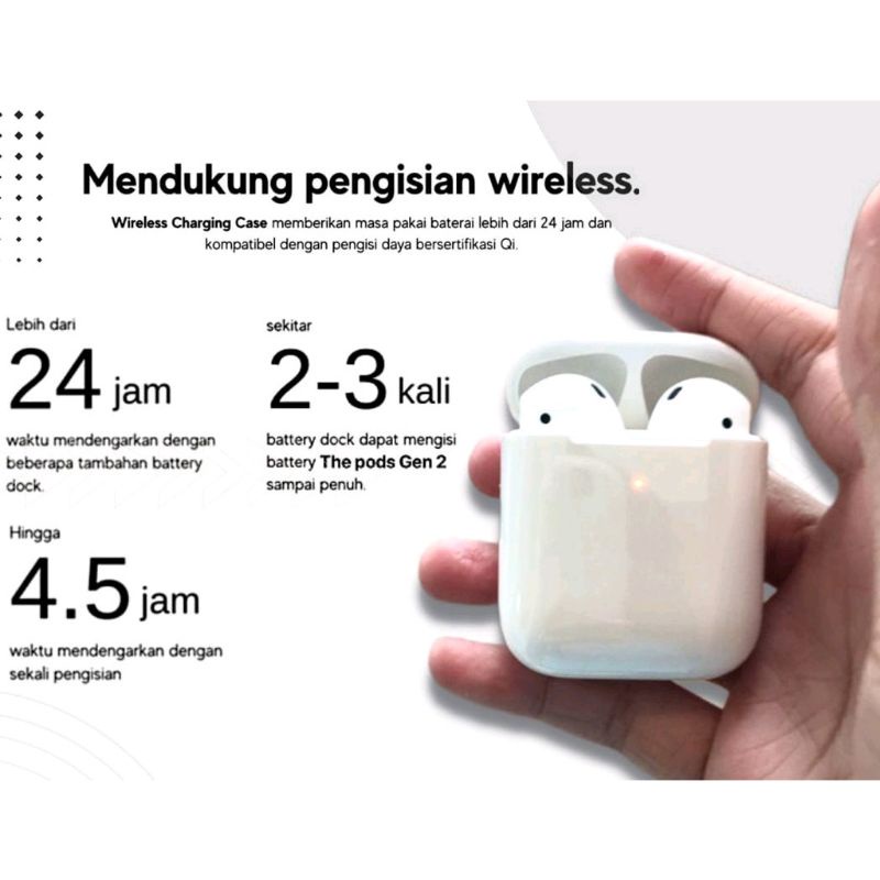 HF / HANDSFREE / HEADSET BLUETOOTH WIRELESS PODS GEN 2 FINAL UPGRADE