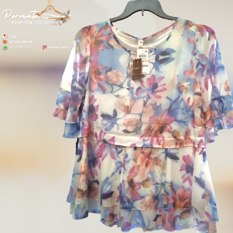Dress Import Motif Bunga/Blouse pakaian wanita