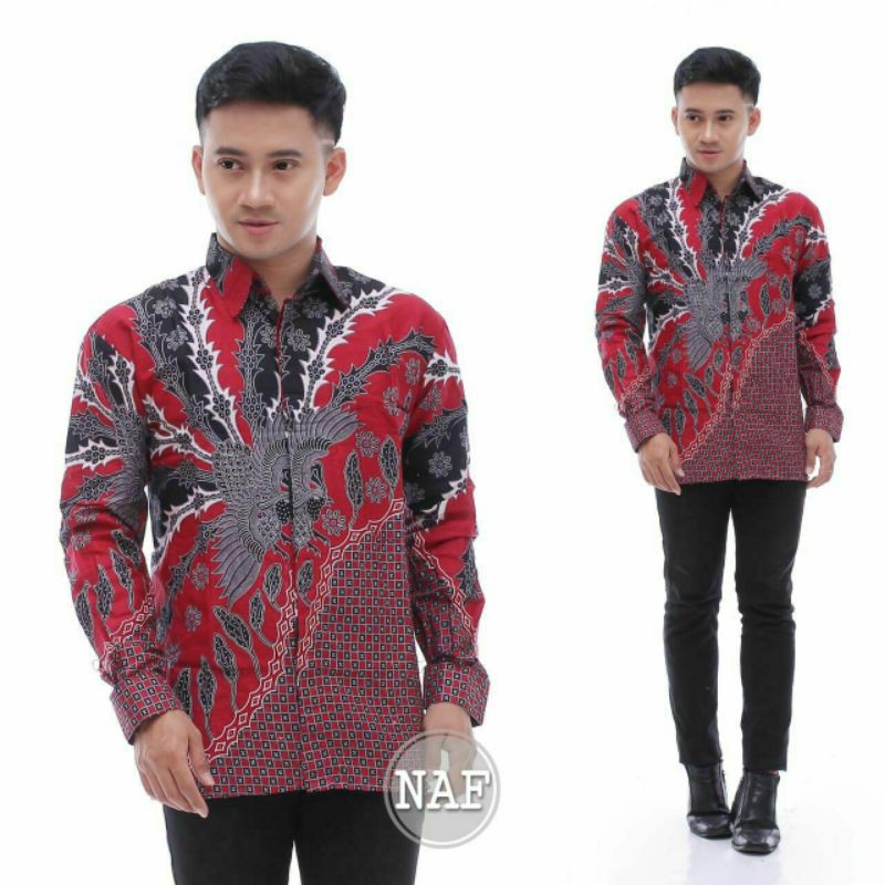 Kemeja batik lengan panjang size m l xl xxl xxxl