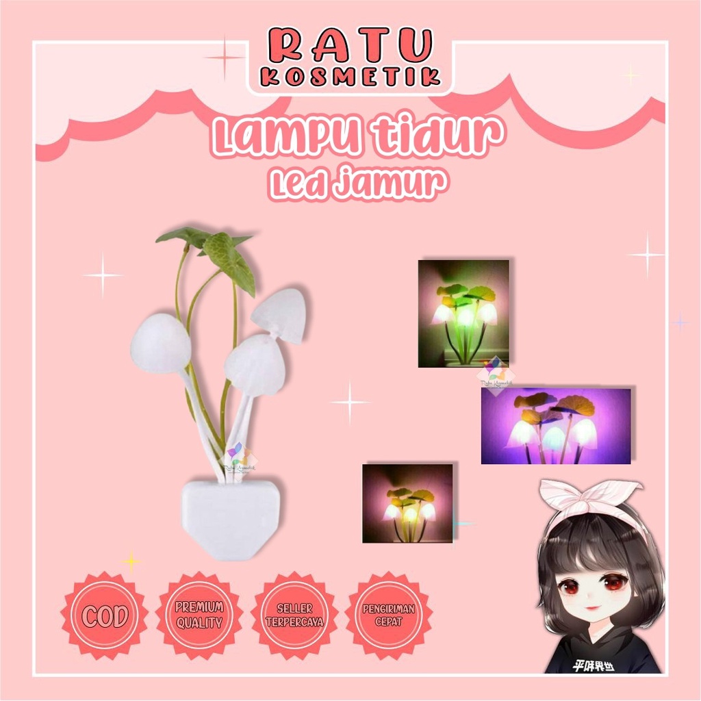 ❤ RATU ❤ Lampu Tidur Led Jamur | Lampu Hias Malam | Lampu Avatar