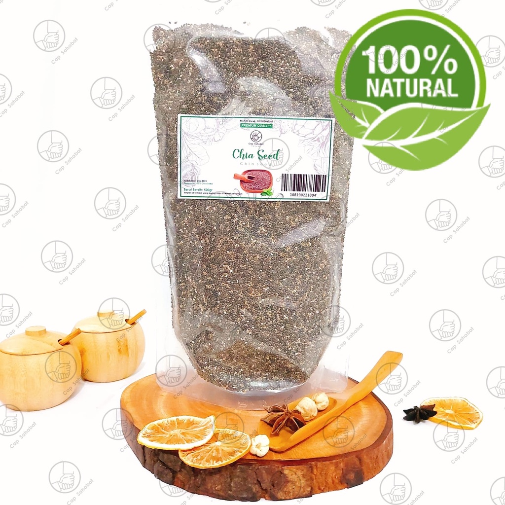 500gr Black Chia Seed ORGANIK  / USDA / Rempah / JSR100% PREMIUM QUALITY