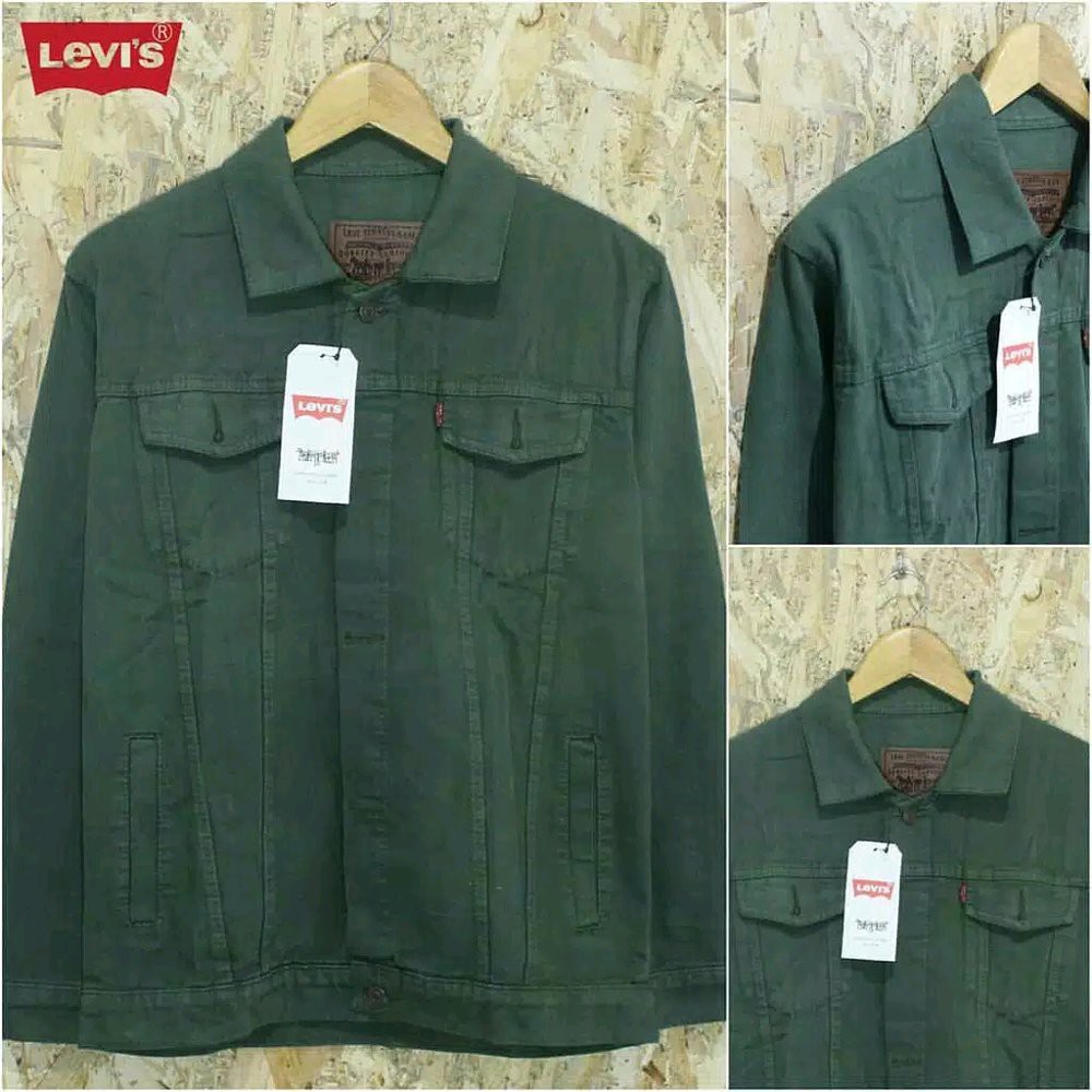 NEW JAKET JEANS - JAKET DENIM PRIA HIJAU ARMY Celana Keren