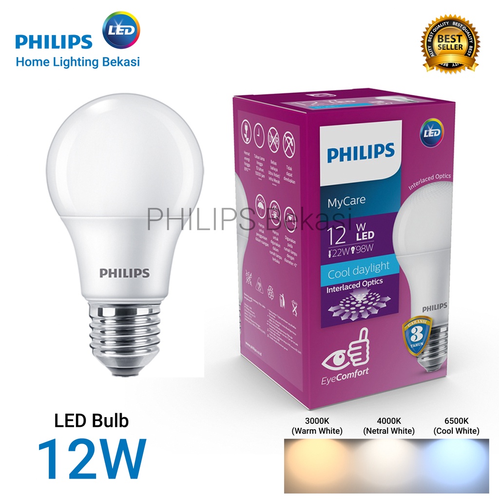 Philips Lampu Bohlam LED Bulb 12 Watt