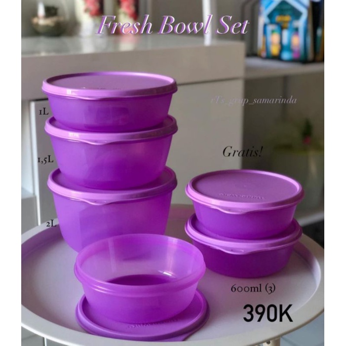 FRESH BOWL SET TUPPERWARE ( 6 )