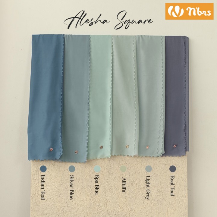 Nibras Hijab Alesha Square Bahan Voal Ultrafine Jilbab Segi Empat Hijab Wanita Muslimah