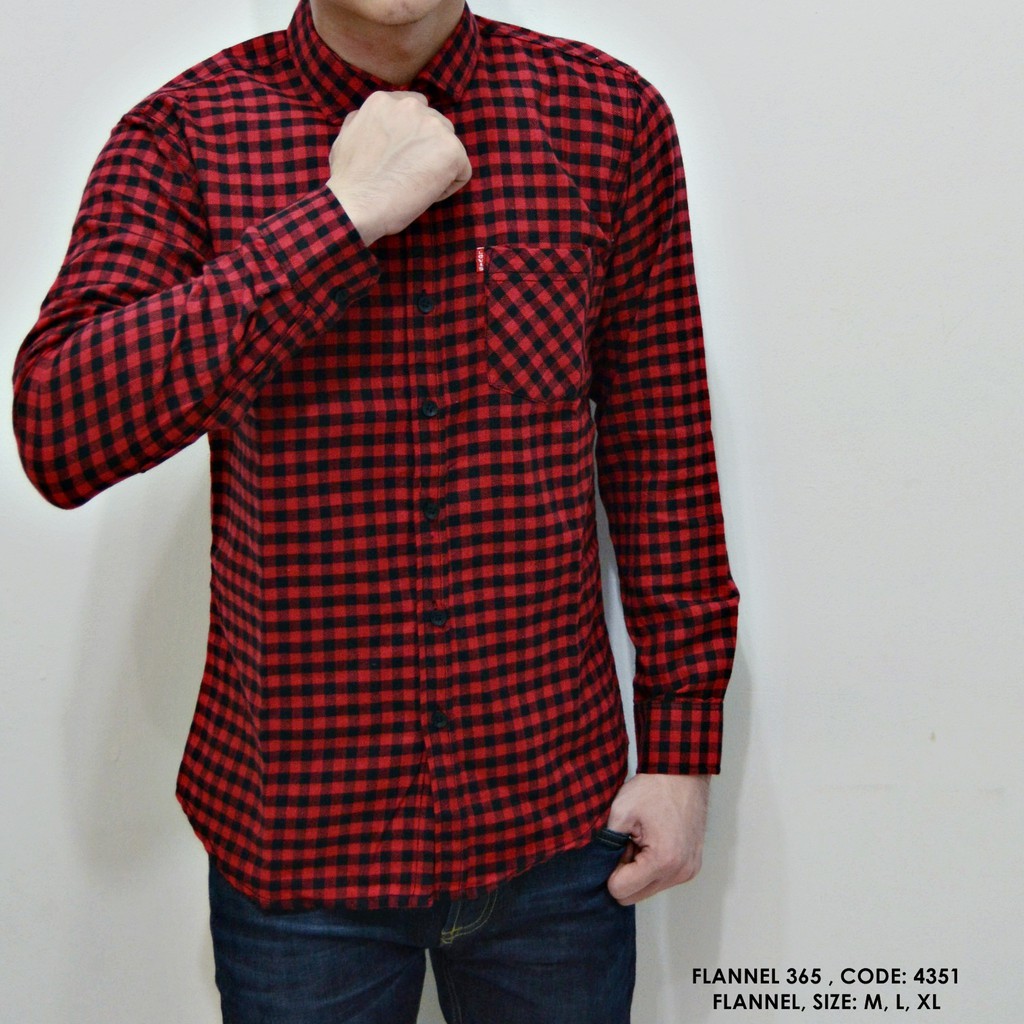 Kemeja Flanel Lengan Panjang M,L,XL,2L,3L Kemeja Flanel Kotak Kotak I Baju Kotak Kotak Termurah