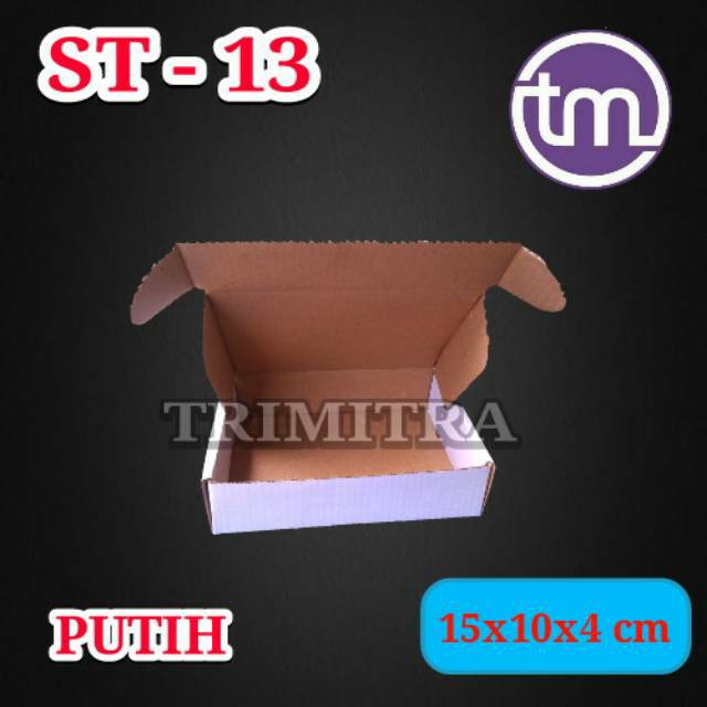 

KOTAK TIPE ST-13 PUTIH KARDUS KARTON BOX PACKING CORRUGATED BARU POLOS