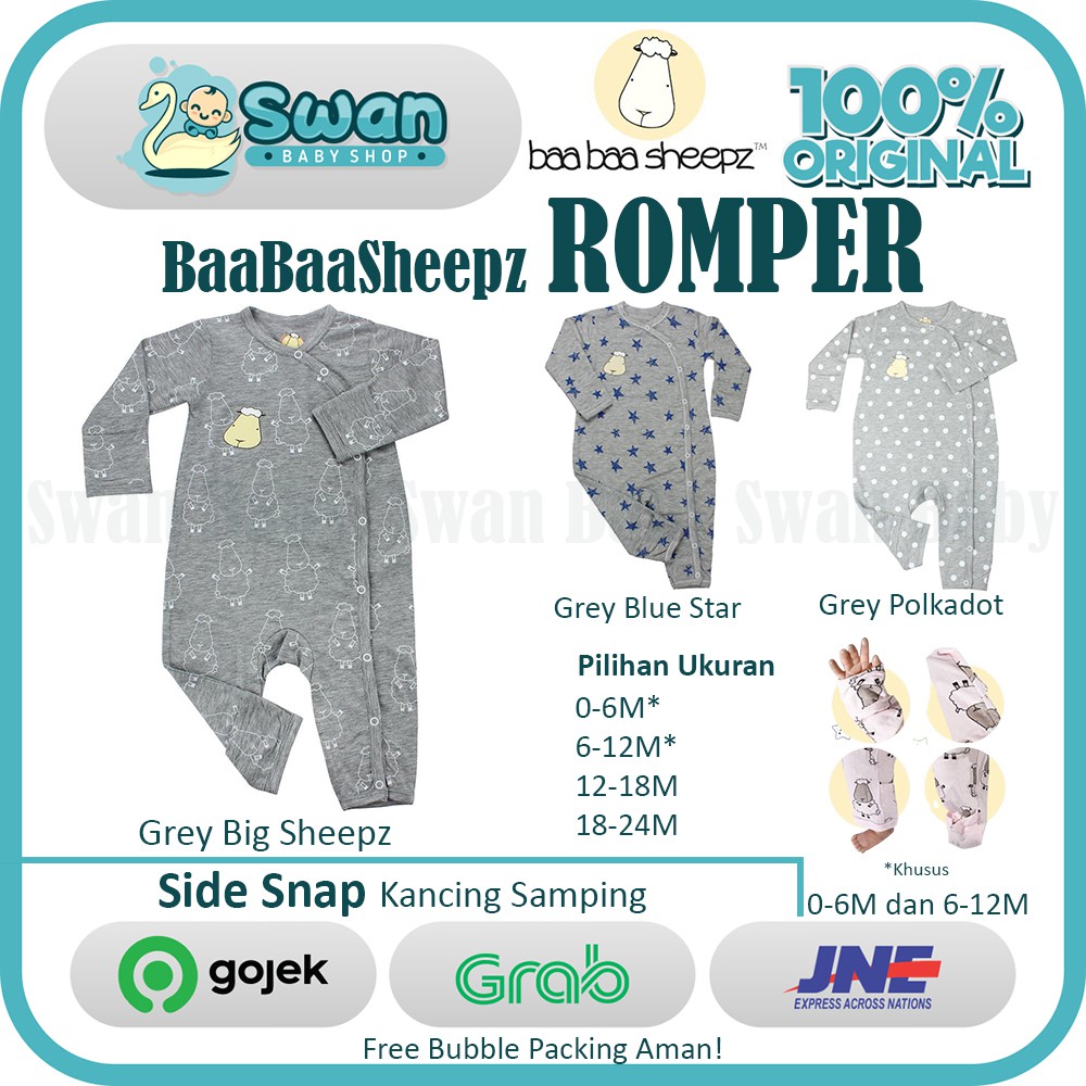 Baabaasheepz Romper / Baa Baa Romper Side Snap - Samping Part 3