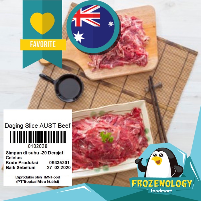 

(205 GR) Daging Sapi Slice Rendah Lemak Sliced Beef Less Fat AUS Best Quality