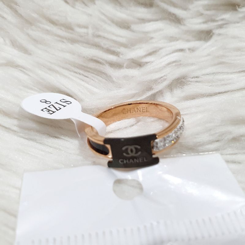 Cincin Titanium Stainless steel Asli Anti Karat Anti Alergi Ring Stainless steel mata Rosegold