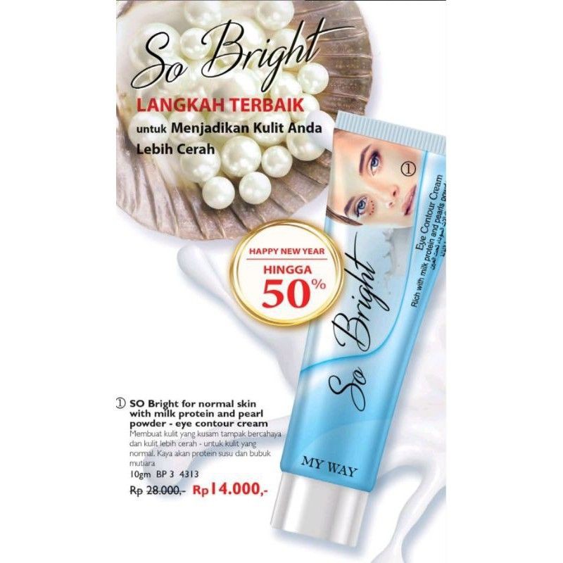 so bright eye contour cream my way