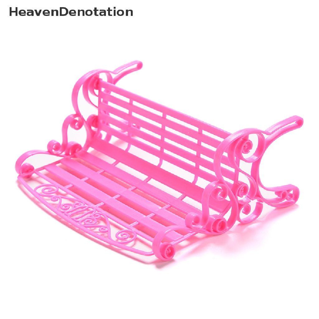 (Heavendenotation) 1pc Mainan Miniatur Kursi Double Chair Untuk Aksesoris Rumah Boneka Barbie