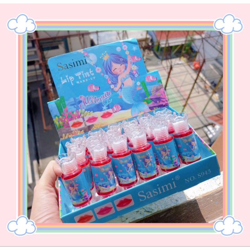 PROMO PER6PCS!!!LIP TINT CANDY UNICORN/DORAEMON/MERMAID SASIMI