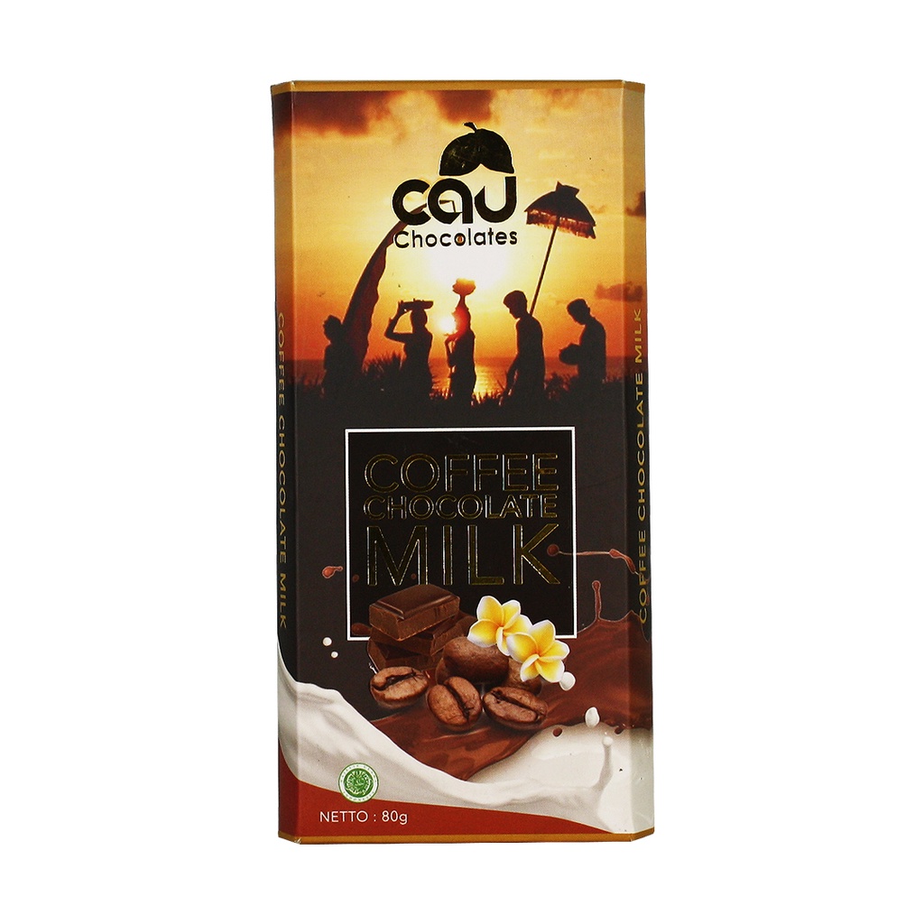 

CAU CHOCOLATES - Dark Milk Chocolate Coffee / Coklat Rasa Kopi - 80 gr