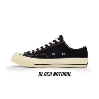 SEPATU VENTELA BACK TO 70s BTS LOW BLACK NATURAL/DARK