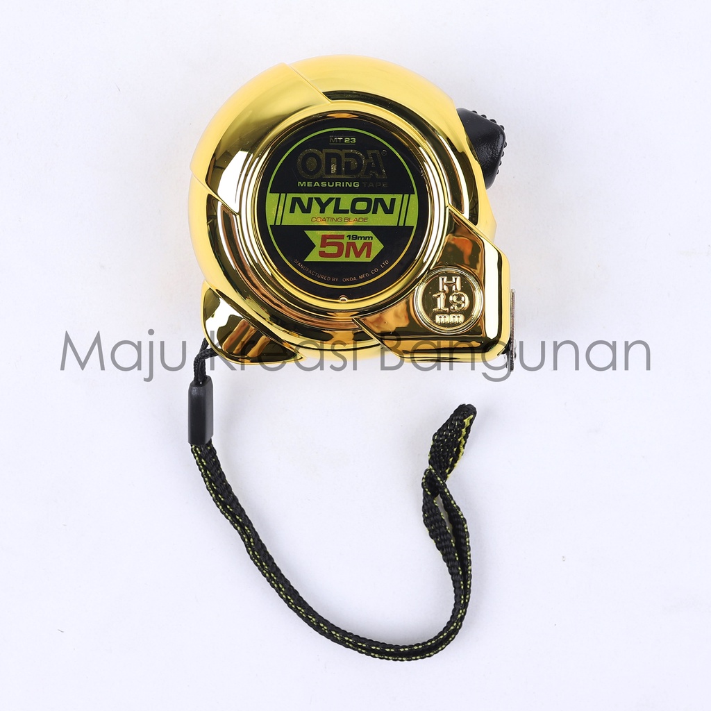 Meteran Bangunan ONDA MT 23 Roll 5M 5 Meter Alat Ukur Rol Measuring Tape MT23 Gold