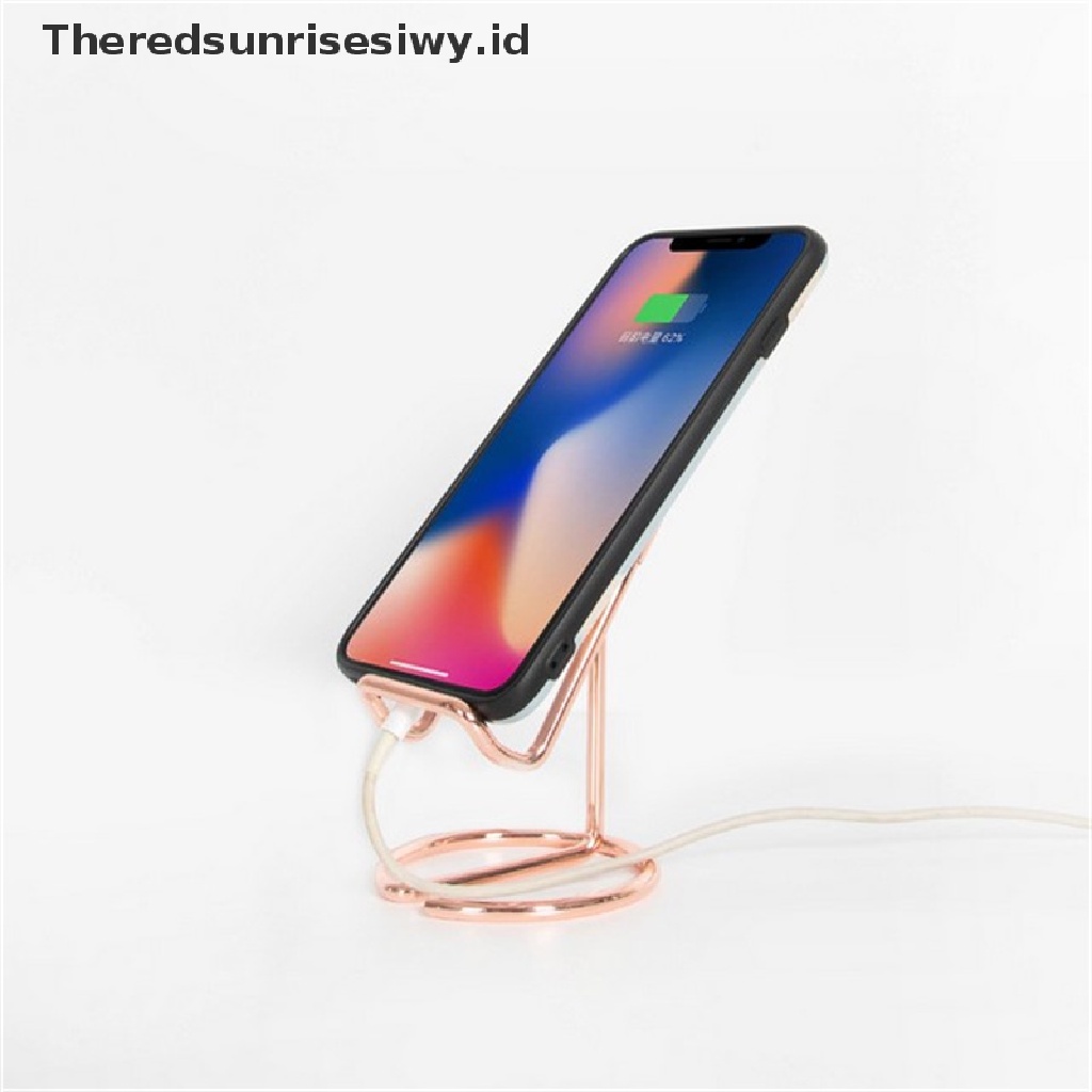 (Theredsunrisesiwy.Id) Stand Display Handphone / Tablet Bahan Besi Tempa Gaya Nordic