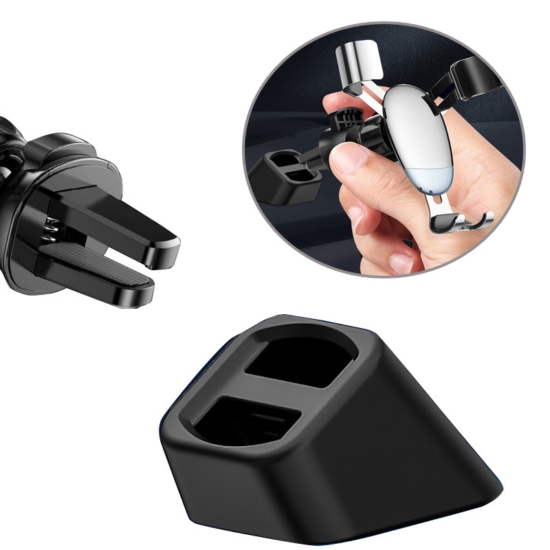 Bracket Dudukan Handphone Universal Dengan Wireless Charger Untuk Kisi Ac Mobil