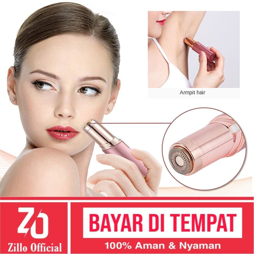 ZILLO Alat Cukur Penghilang Bulu Halus Untuk Wajah Ketiak Pembersih Bulu Tipis Tanpa Rasa Sakit Facial Hair Remover