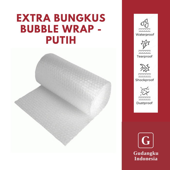 

Extra Bungkus Bubble Wrap Putih untuk Packaging