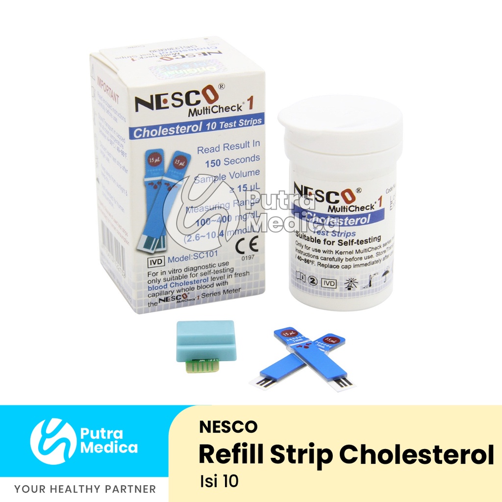 Nesco Strip / Stik Cek Darah / Refill Strip Nesco Gula darah, Kolesterol dan Asam Urat / Glucose Cholesterol Urid Acid