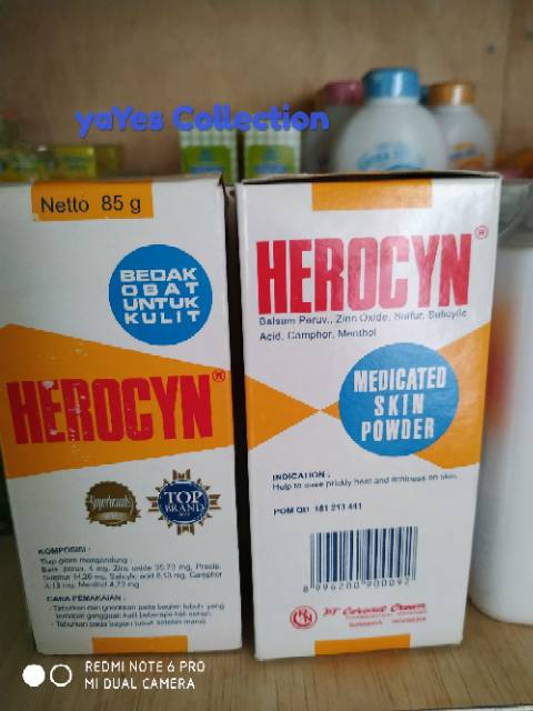 Herocyn herosin bedak serbuk gatal kulit 85 g 150 top brand anak dewasa medicated skin powder