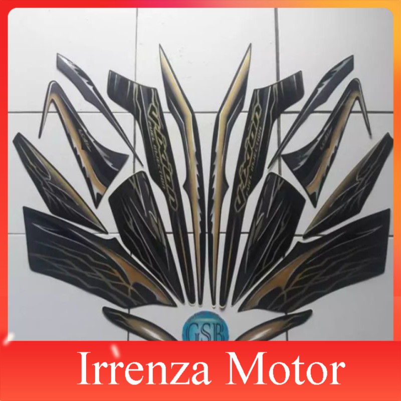 Striping sticker Lis motor Vixion 2010 gold
