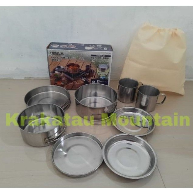 Cooking Set 8 in 1 / Alat Masak Camping / Panci Gunung