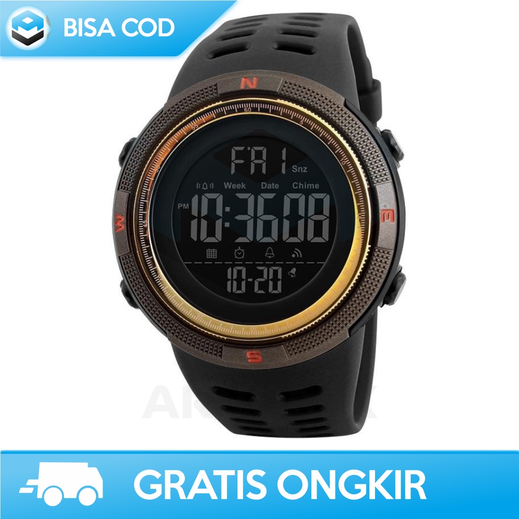 JAM TANGAN DIGITAL SPORTY PRIA LED SKMEI 1251 AKTIF WATERPROOF MURAH