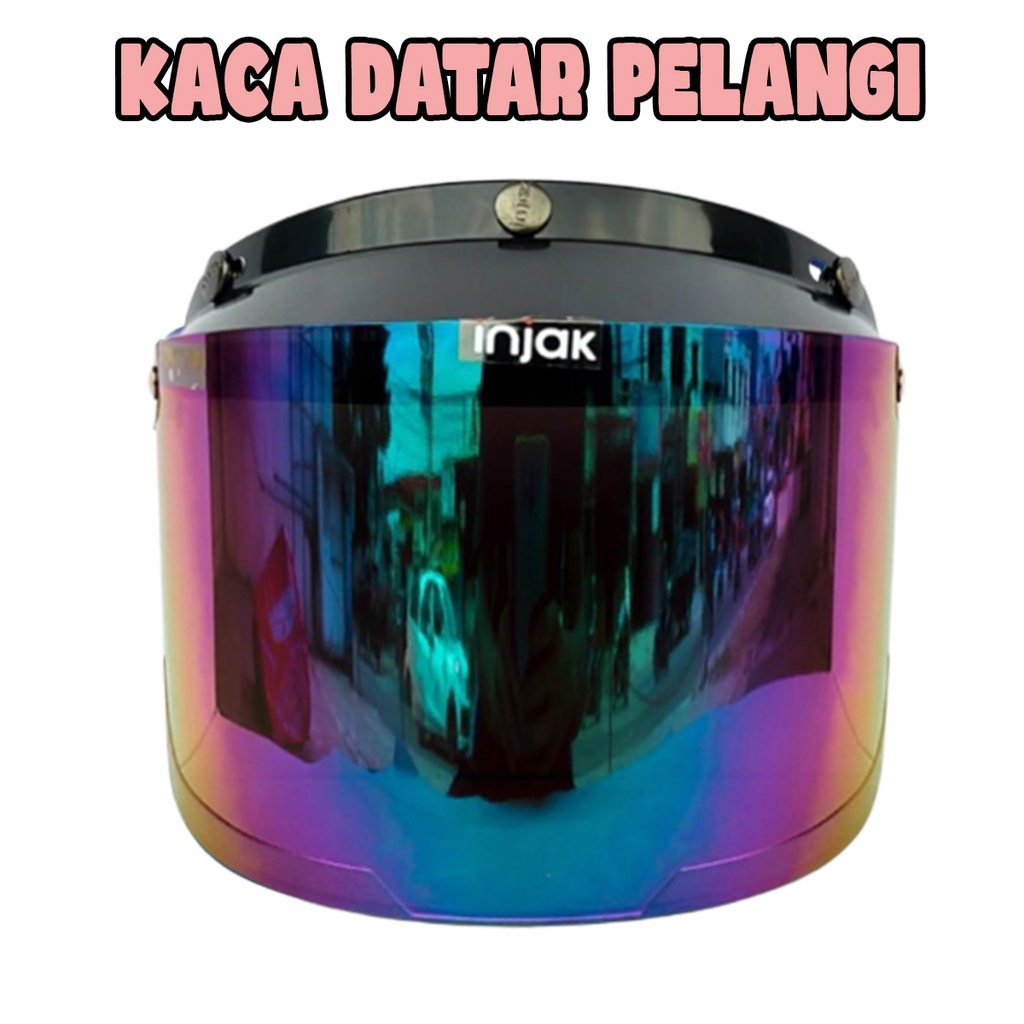 Visor Helm Kaca Helm Bogo Classic Kaca Datar Injak Silver Blue Pelangi Gold Bisa Untuk Semua Helm Bogo COD