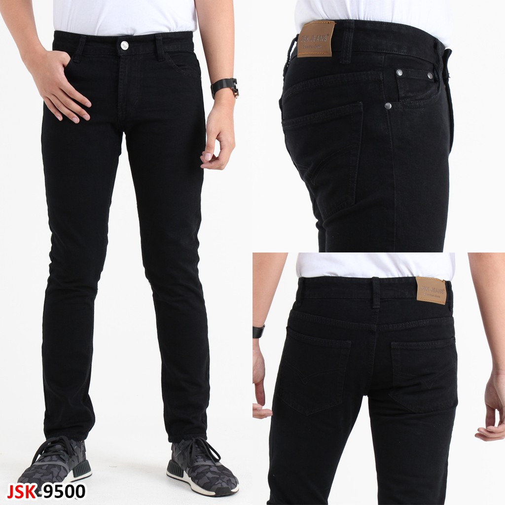  SIZE 28 38 Celana Jeans Pria Basic Slim Fit Jumbo BIG 