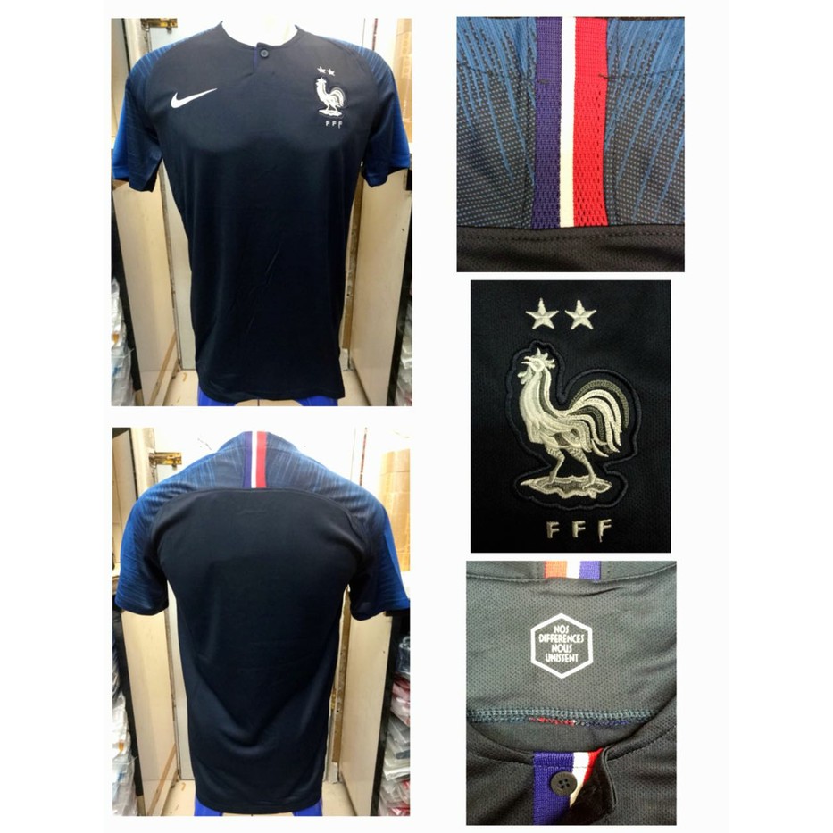 Jersey Baju Bola Perancis France Home 2 Bintang World Cup 2018 Grade Ori Top Quality