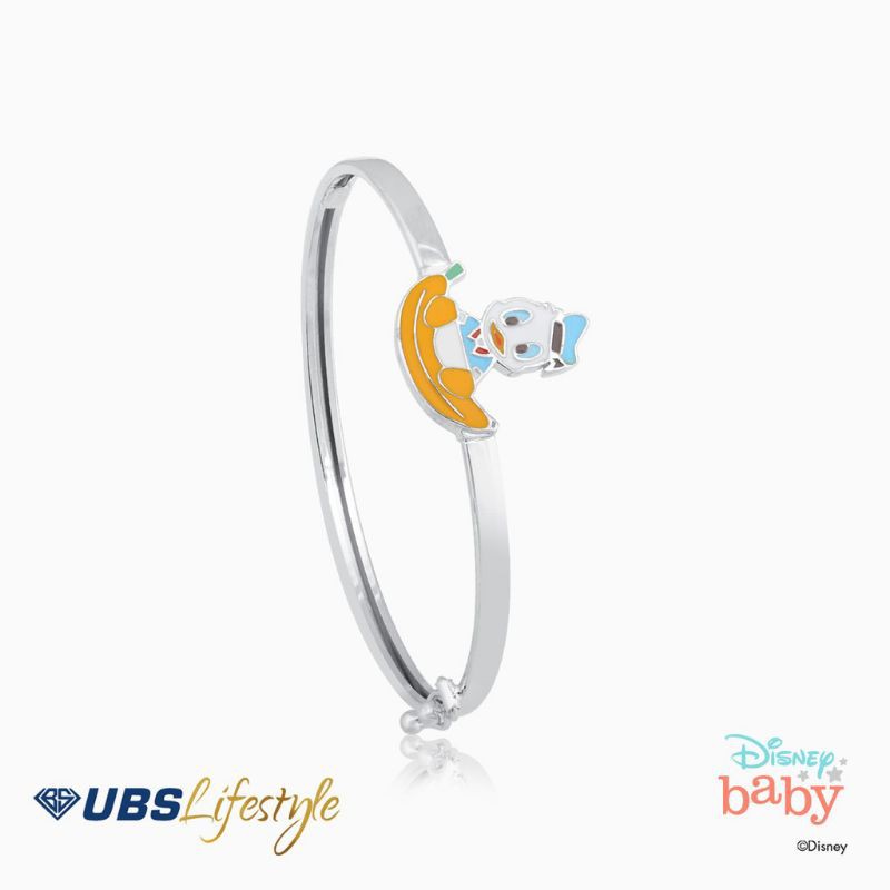 GELANG EMAS BAYI UBS DISNEY DONALD DUCK - 17K PUTIH - VGY0107
