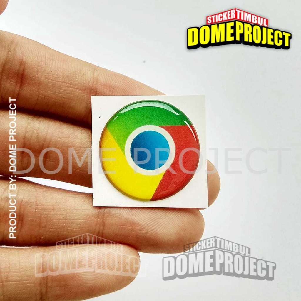 GOOGLE CHROME EMBLEM STIKER AKSESORIES LAPTOP DAN PC