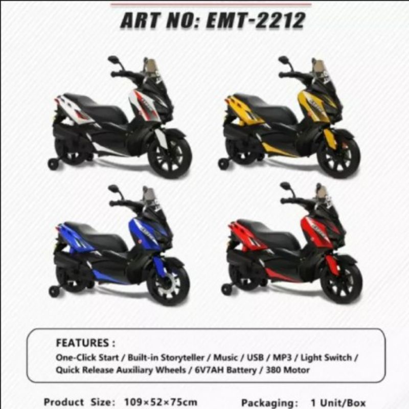 MOTOR AKI  EXOTIC EMT2122 / MAINAN MOTOR AKI ANAK / MAINAN ANAK