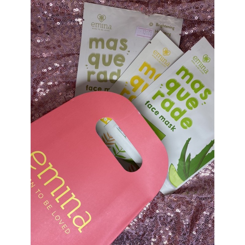 ✿ELYSABETHME✿ ˜”*°• emina •°*”˜. Emina sheet mask masquerade daily masker organik cocok untuk kulit sensitif jerawat berminyak