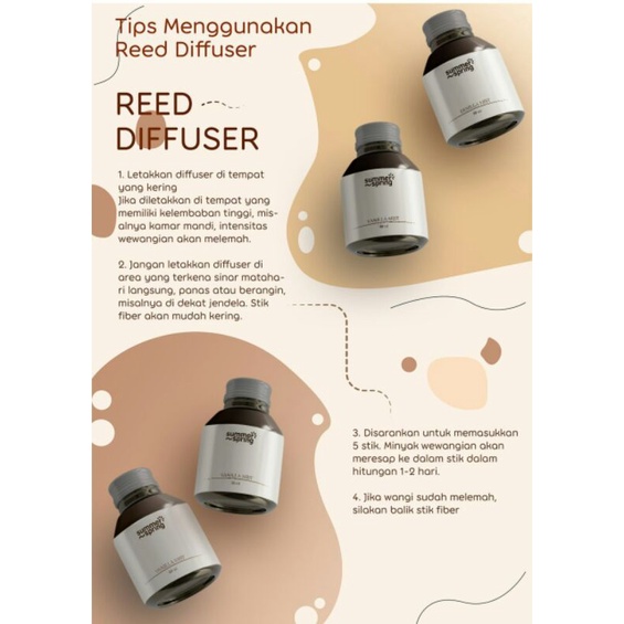Summerspring Reed Diffuser Aromatherapy Pengharum Ruangan 40ml-3
