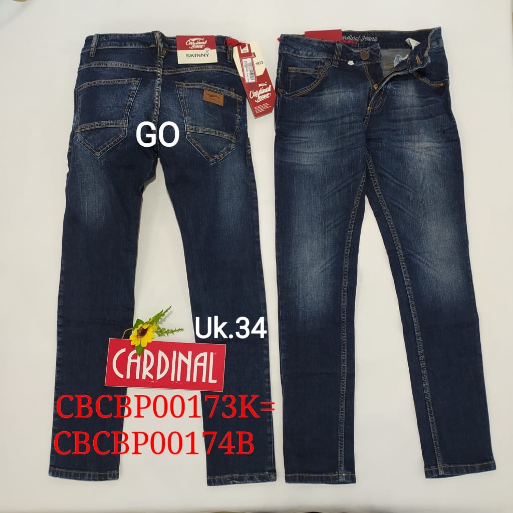 bb 34 CARDINAL CBCBP Celana Panjang Jeans Pria Pencil Stretch Slimfit Super Skinny Sobek Bermuda