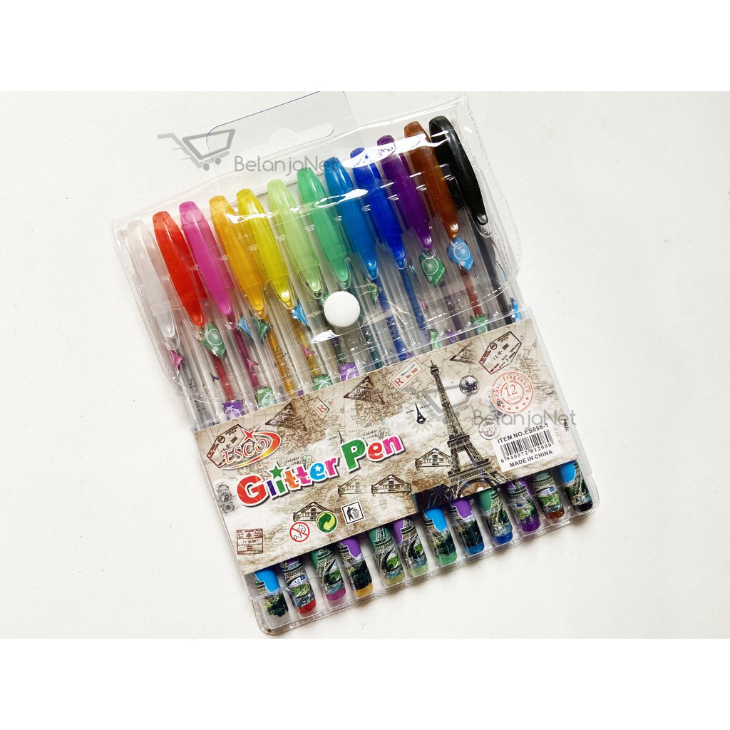 Pen Glitter Esco 12 Warna ES-056