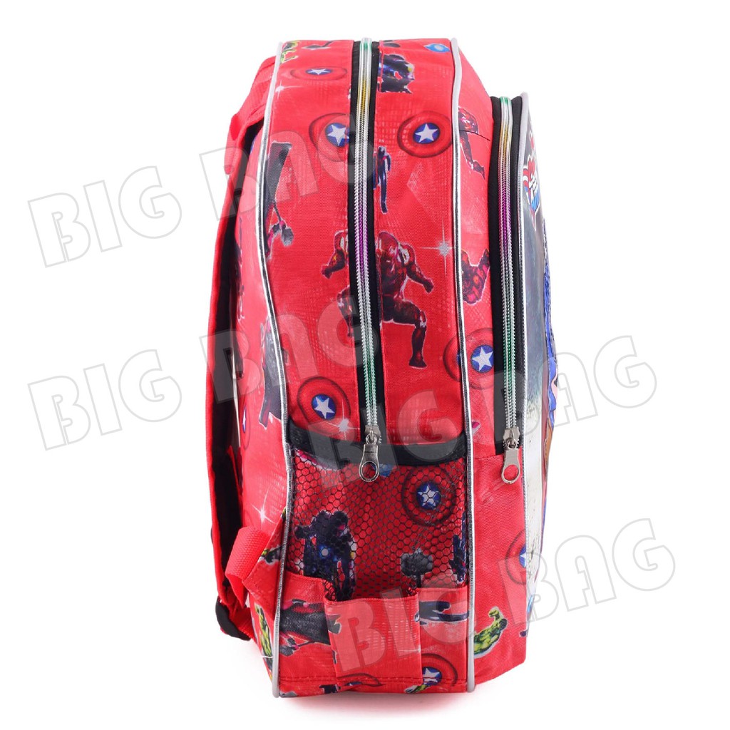 PTS - Tas Anak Laki Sequin CAPTAIN AMERICA - EXTRA - THE ULTIMATE POWER - UKURAN SD RANSEL LED TAS SEKOLAH