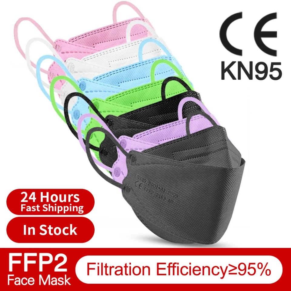 MASKER KF94 ISI 10PCS 4ply MEDIS KF 94 10 PCS KOREA WARNA WARNI HITAM PUTIH COKLAT KUNING MERAH ABU 