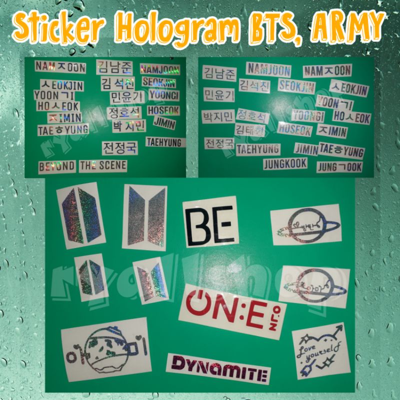

Stiker Hologram BTS ARMY Logo love yourself