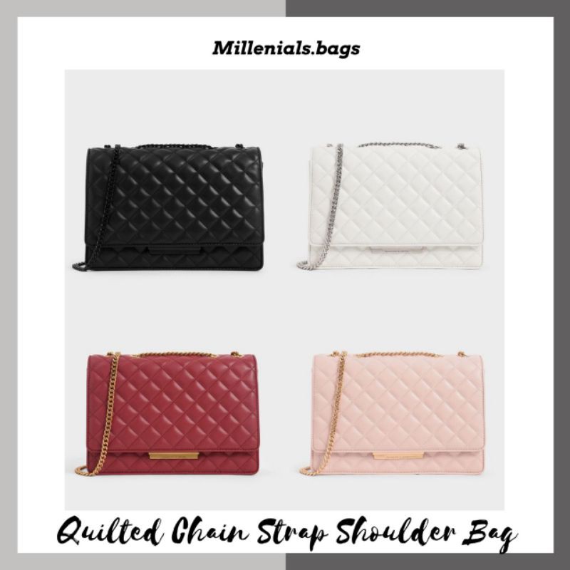 Cnk quilted chain strap shoulder bag