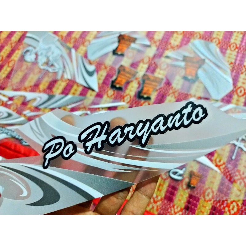 Striping transparan Vario New livery bus PO HARYANTO list merah