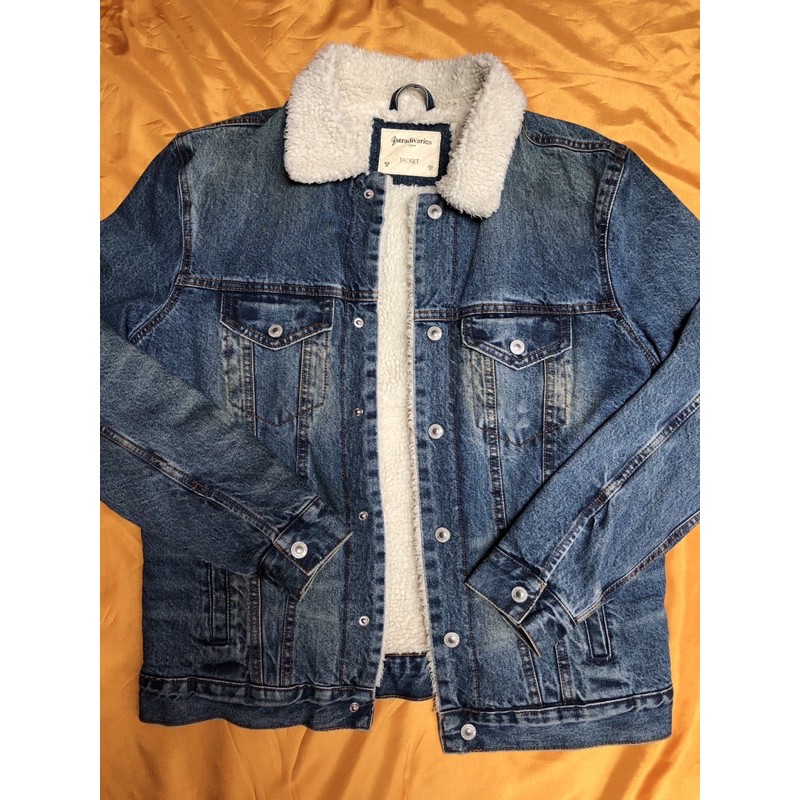JAKET PRIA DENIM JEANS STRADIVARIUS ORIGINAL JAKET MUSIM DINGIN BAHAN TEBAL BAJU COWOK MURAH