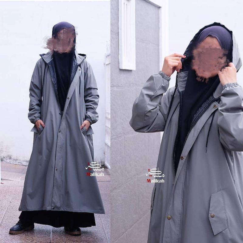 Parka Raincoat Grey by Abaya Malikah
